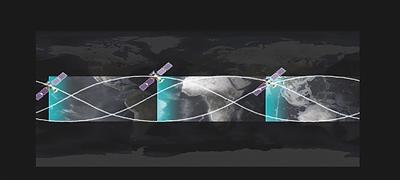 海南卫星星座运行轨道模拟图。(三亚中科遥感所供图) 海南卫星星座运行轨道模拟图。(三亚中科遥感所供图)